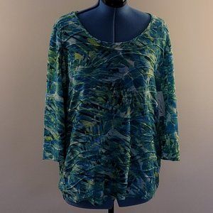 Textured Abstract Knit Top